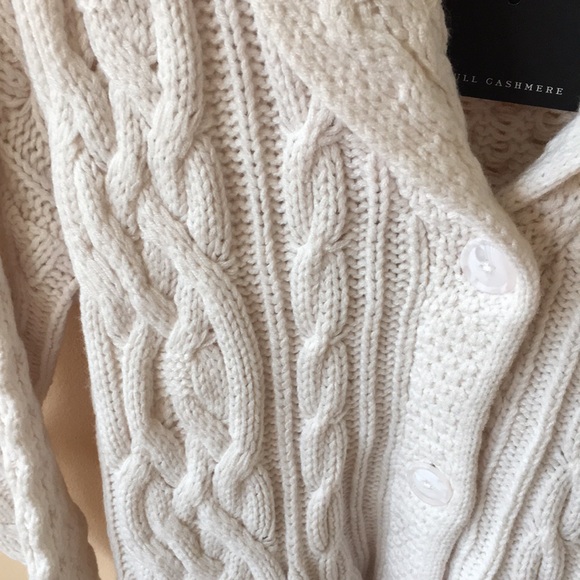 NWT Skull Cashmere Cozy Cable Knit Sweater/cardigan - Picture 2 of 6